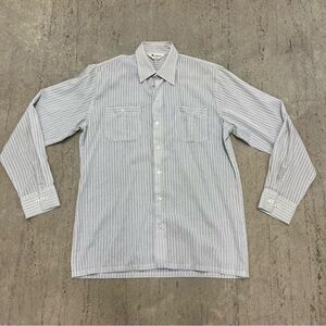 VINTAGE Mr California White Check Button Up Long Sleeve Shirt Men Size L.